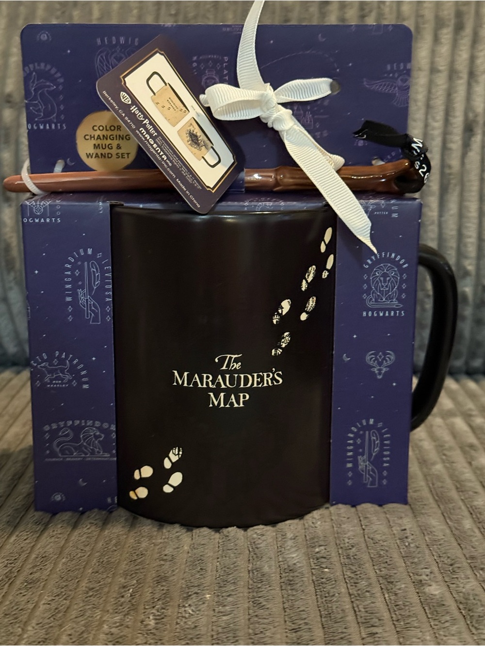 Rae Dunn x Harry Potter Color-Changing Mug w/ Wand The Marauder’s Map NIB
